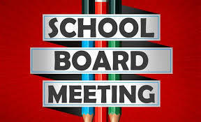 School Board Meeting Sign