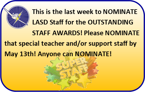 outstanding staff awards sign