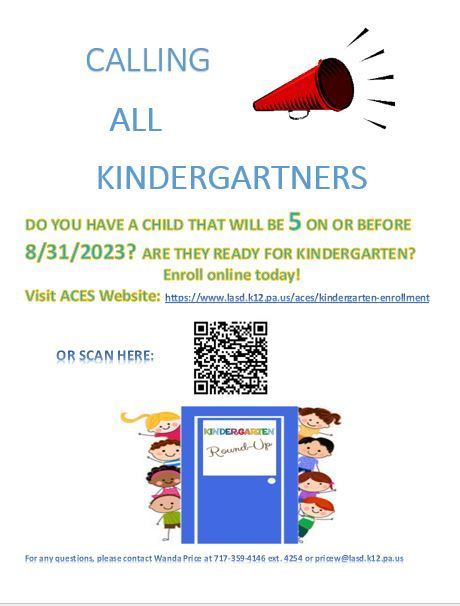 CALLING ALL KINDERGARTNERS !