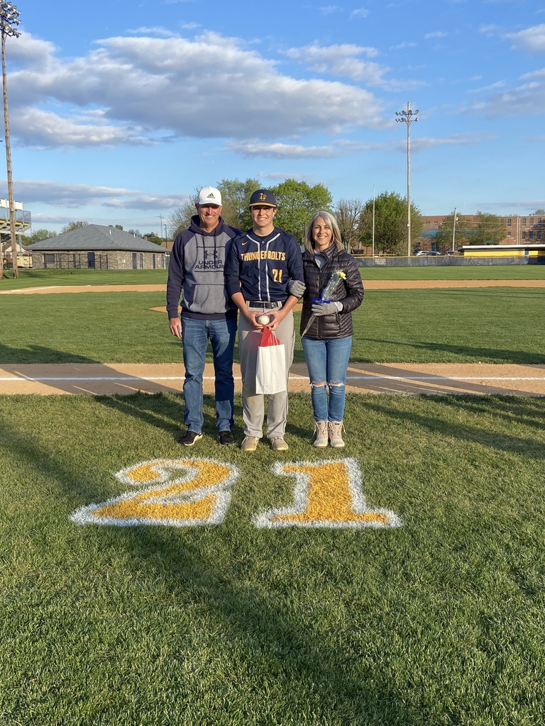 Baseball player with parents