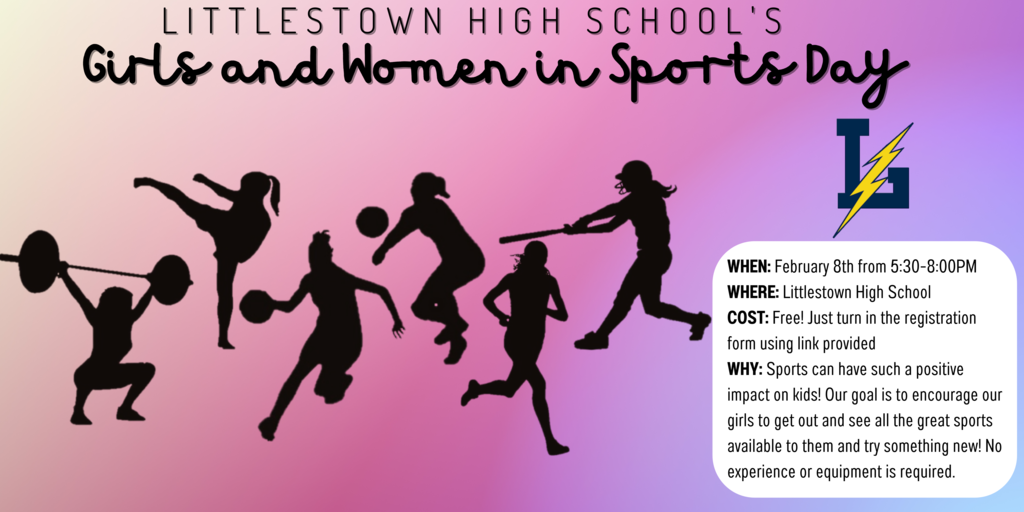 LHS Girls & Women in Sports Day! Use link to registration form and submit to ACES or MAMS office. https://docs.google.com/document/d/13jLyHDy3g0cJDzbOTkdl-G138xccmCIVSU61ccp57WA/edit