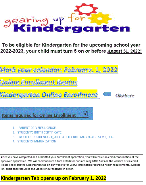 Kindergarten Enrollment 22.23