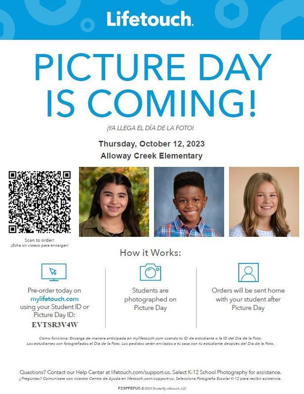 ACES PICTURE DAY OCT 12, 2023 Alloway Creek Elementary School